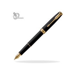 Grawerowane pióro Parker Sonnet Czarny Mat GT