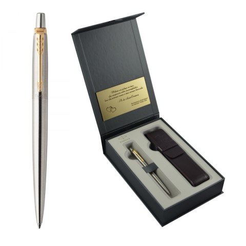 Zestaw Parker Długopis Jotter Stal 23k etui grawer Zestaw Parker Długopis Jotter Stal 23k etui grawer