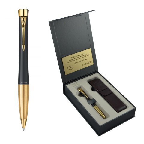 Zestaw Parker Długopis Urban czarny GT etui grawer Zestaw Parker Długopis Urban czarny GT etui grawer