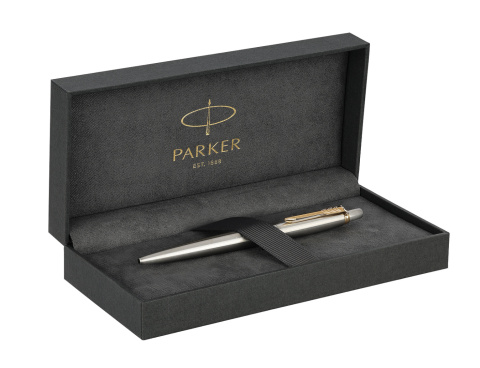 Zestaw długopis Parker Jotter Stal GT 23k złoto etui Premium