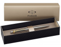 Długopis Parker Jotter Stal GT etui brąz złocenia i torebką promocja od 15 szt. grawer GRATIS