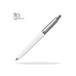 Długopis Parker Jotter Biały w etui Premium z tabliczką