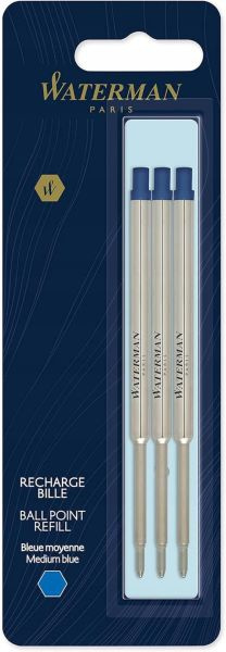 Waterman wkład do długopisu 3 sztuki niebieskie
