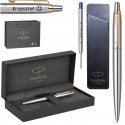 Długopis Parker Jotter Stalowy GT pudełko Premium + etui + wkład