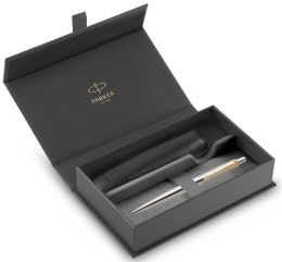 Zestaw długopis Parker Jotter Stalowy GT 23k złoto etui Premium Skóra Ekologiczna