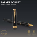 Zestaw pióro wieczne i długopis Parker Sonnet Czarna Laka GT