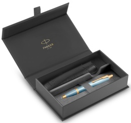 Długopis Parker IM Rituals Turquoise Green etui Premium skóra Ekologiczna