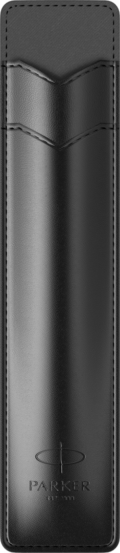 Etui piórnik wsuwany Parker czarny na 1 produkt skóra ekologiczna