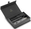 Pióro wieczne Parker IM Brushed Metal Stalowe GT etui Premium Skóra Naturalna