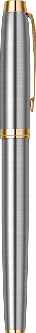 Pióro wieczne Parker IM Brushed Metal Stalowe GT etui Premium Skóra Ekologiczna