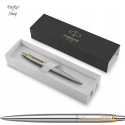 Długopis Parker Jotter Stalowy GT złocenia WKŁAD CZARNY promocja od 15 szt. grawer GRATIS