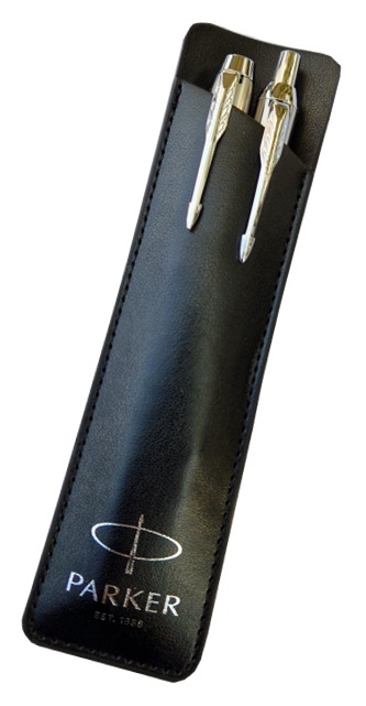 Etui płaskie piórnik Parker 1 lub 2 produkty skóra ekologiczna