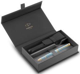 Pióro kulkowe Parker IM Rituals Turquoise Green etui Premium skóra Naturalna