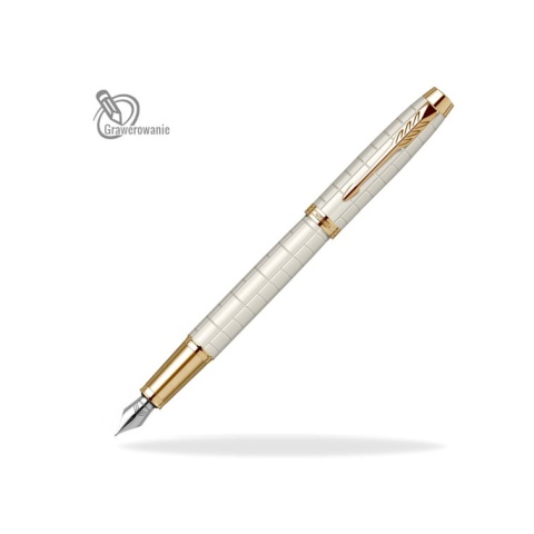 Pióro wieczne Parker IM Premium Perłowe Pearl GT w etui Premium skóra naturalna