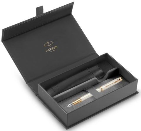 Pióro wieczne Parker IM Premium Perłowe Pearl GT w etui Premium skóra ekologiczna