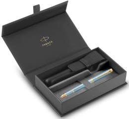 Pióro wieczne Parker IM Rituals Turquoise Green etui Premium skóra Naturalna
