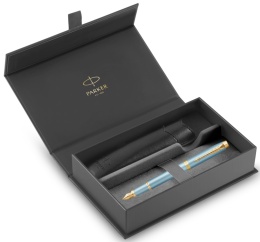 Pióro wieczne Parker IM Rituals Turquoise Green etui Premium skóra Ekologiczna