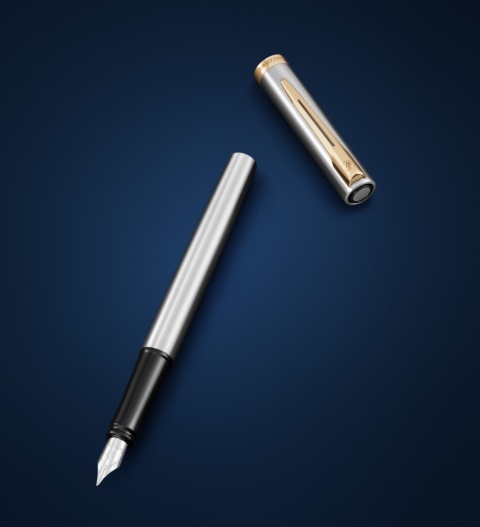 Pióro wieczne Waterman Impression Stalowy GT etui Premium