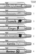 Pióro wieczne i długopis Jotter Stalowy GT etui skóra ekologiczna z tabliczką