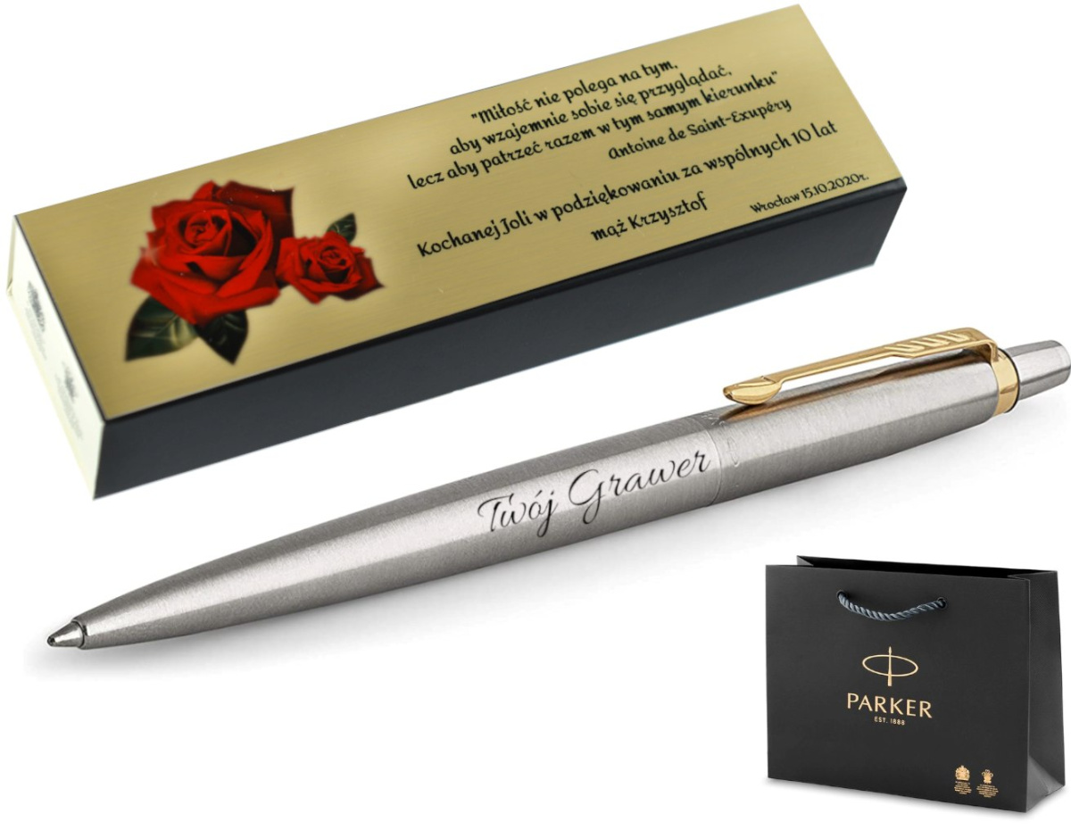 Długopis Parker Jotter Stalowy GT 1953182 Długopis Parker Jotter Stalowy GT 1953182