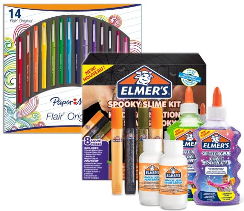 Zestaw ELMER'S SPOOKY SLIME KIT + CIENKOPISY FLAIR Zestaw ELMER'S SPOOKY SLIME KIT + CIENKOPISY FLAIR