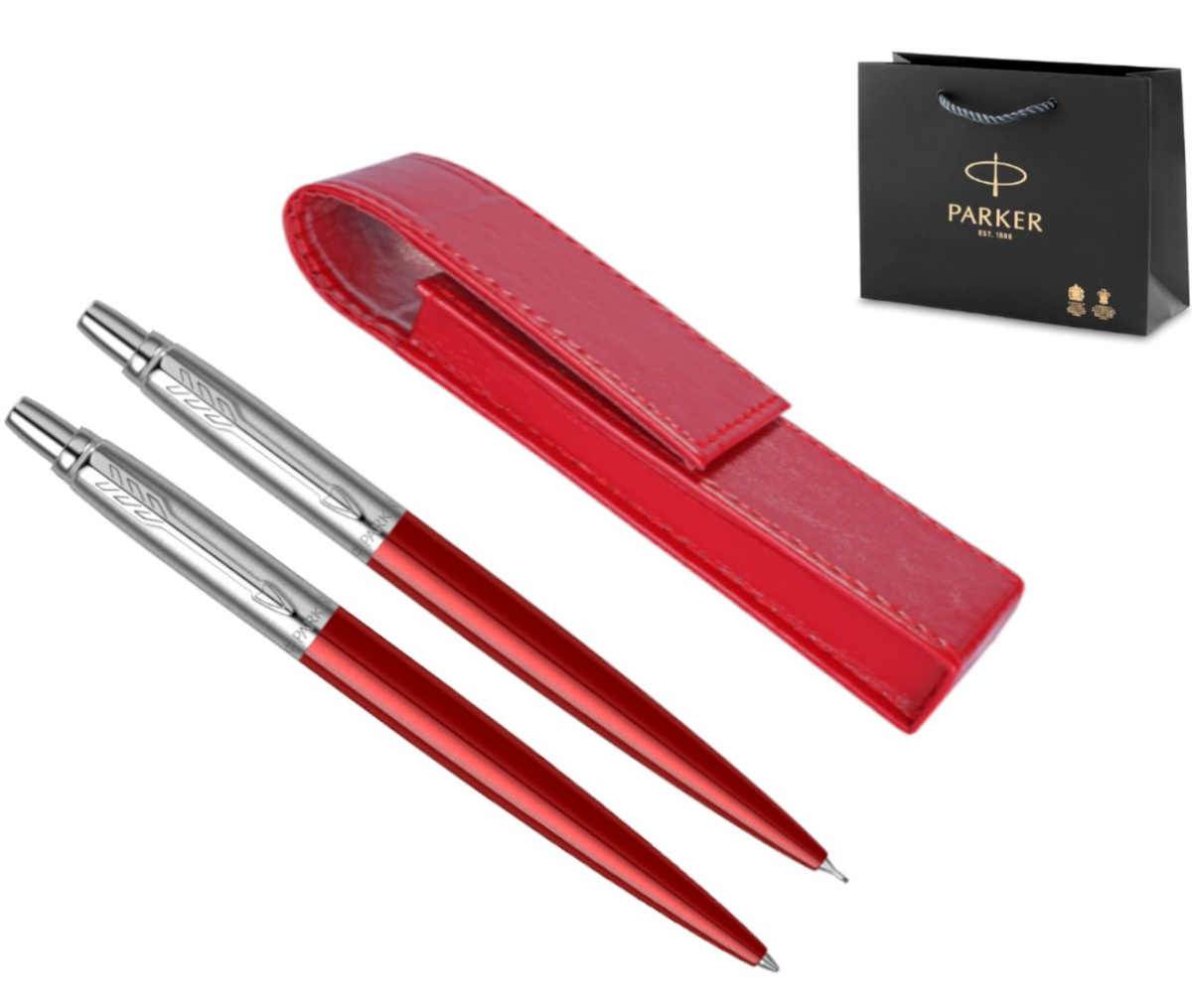 Zestaw Długopis i Ołówek Jotter Czerwony Kensington z Etui