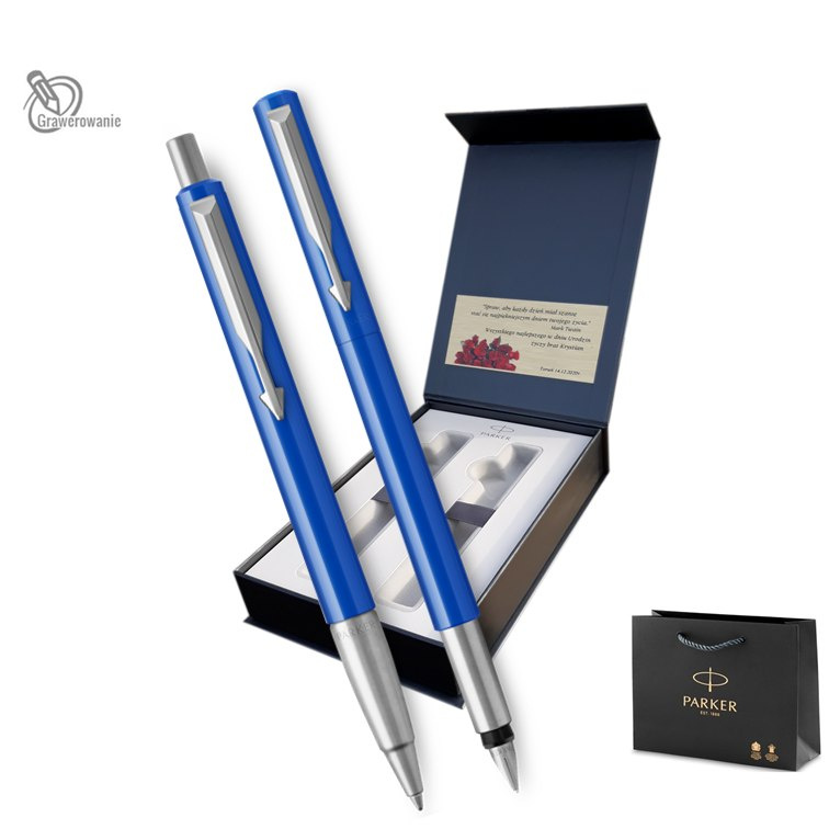 Pióro wieczne i długopis Vector Niebieski w Etui Prezentowym Pióro wieczne i długopis Vector Niebieski w Etui Prezentowym
