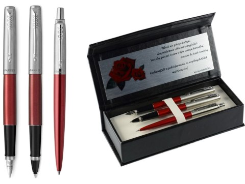 Pióro wieczne, kulkowe i ołówek Jotter Kensington w skórzanym etui Pióro wieczne, kulkowe i ołówek Jotter Kensington w skórzanym etui