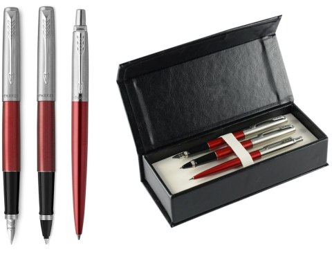 Pióro wieczne, kulkowe i ołówek Jotter Kensington w skórzanym etui Pióro wieczne, kulkowe i ołówek Jotter Kensington w skórzanym etui