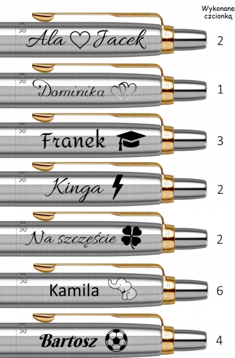 Długopis Parker Jotter Stalowy 23 złoto grawer Długopis Parker Jotter Stalowy 23 złoto grawer