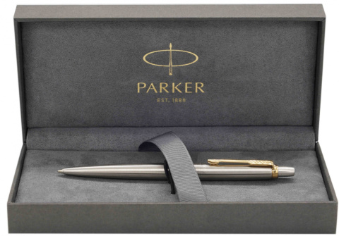 Zestaw długopis Parker Jotter Stal GT 23k złoto z tabliczką na Komunię Świętą Zestaw długopis Parker Jotter Stal GT 23k złoto z tabliczką na Komunię Świętą