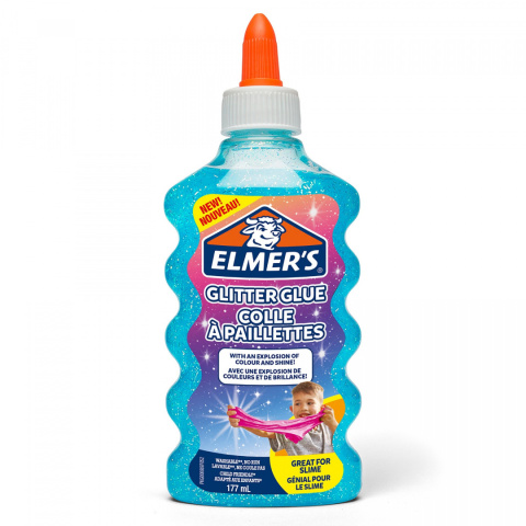 Elmer's niebieski klej brokatowy do slime Elmer's niebieski klej brokatowy do slime