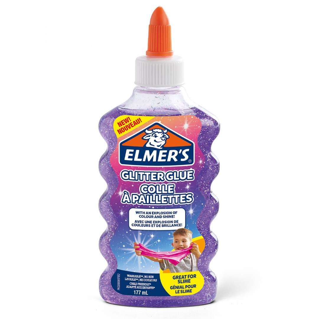 Elmer's purpurowy klej brokatowy do slime