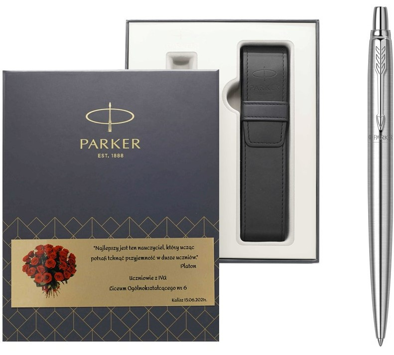 Zestaw długopis Parker Jotter Stal CT Etui Exclusive i tabliczką Zestaw długopis Parker Jotter Stal CT Etui Exclusive i tabliczką