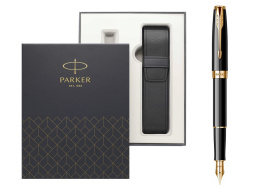 Zestaw pióro wieczne Parker Sonnet Czarna Laka GT Etui Exclusive i tabliczka