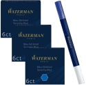 Naboje Waterman International Niebieskie 2op. + Zmazik GRATIS