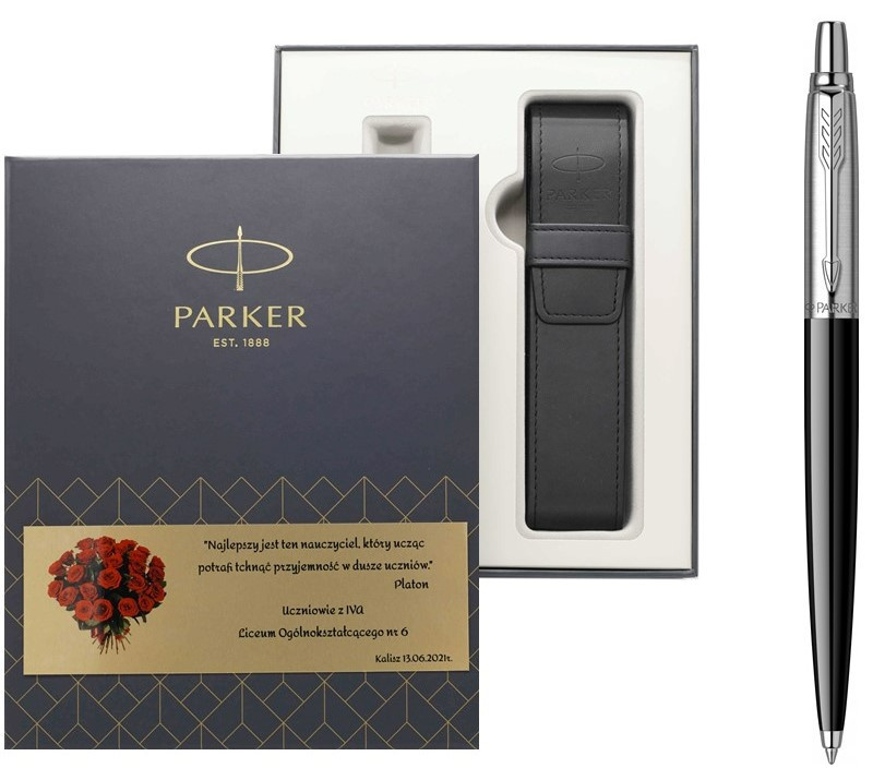 Zestaw długopis Parker Jotter Czarny Etui Exclusive i tabliczką Zestaw długopis Parker Jotter Czarny Etui Exclusive i tabliczką
