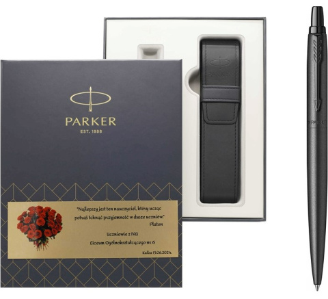 Zestaw długopis Parker Jotter XL Black Etui Exclusive z tabliczką