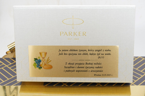 Pióro wieczne Parker Vector XL Silver Blue z tabliczką na Komunię Świętą Pióro wieczne Parker Vector XL Silver Blue z tabliczką na Komunię Świętą