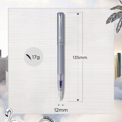 Pióro wieczne Parker Vector XL Silver Blue z tabliczką na Komunię Świętą Pióro wieczne Parker Vector XL Silver Blue z tabliczką na Komunię Świętą