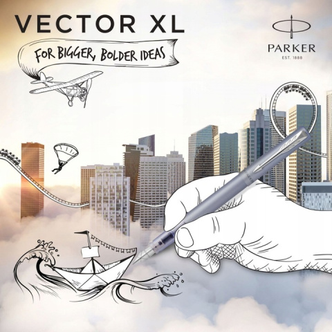 Pióro wieczne Parker Vector XL Silver Blue z tabliczką na Komunię Świętą Pióro wieczne Parker Vector XL Silver Blue z tabliczką na Komunię Świętą