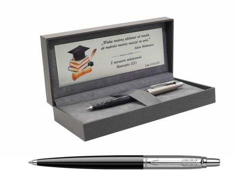 Zestaw długopis Parker Jotter Czarny z tabliczką na Komunię Świętą Zestaw długopis Parker Jotter Czarny z tabliczką na Komunię Świętą