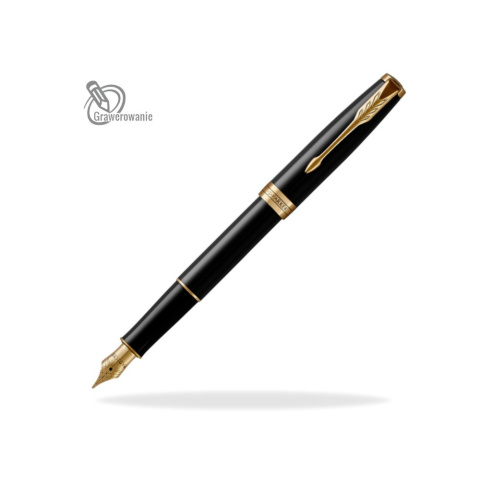 Zestaw pióro wieczne Parker Sonnet Czarna Laka GT Etui Exclusive i tabliczka na Komunię Świętą Zestaw pióro wieczne Parker Sonnet Czarna Laka GT Etui Exclusive i tabliczka na Komunię Świętą